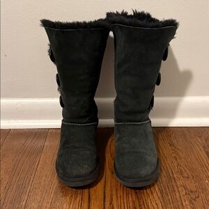 Ugg Bailey Button Black Suede Boots